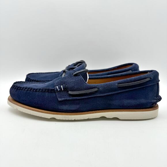 Sperry Mens X Sunspel Authentic Original Boat Shoe US 10 EU 43 Navy Suede NWOB - Picture 8 of 13
